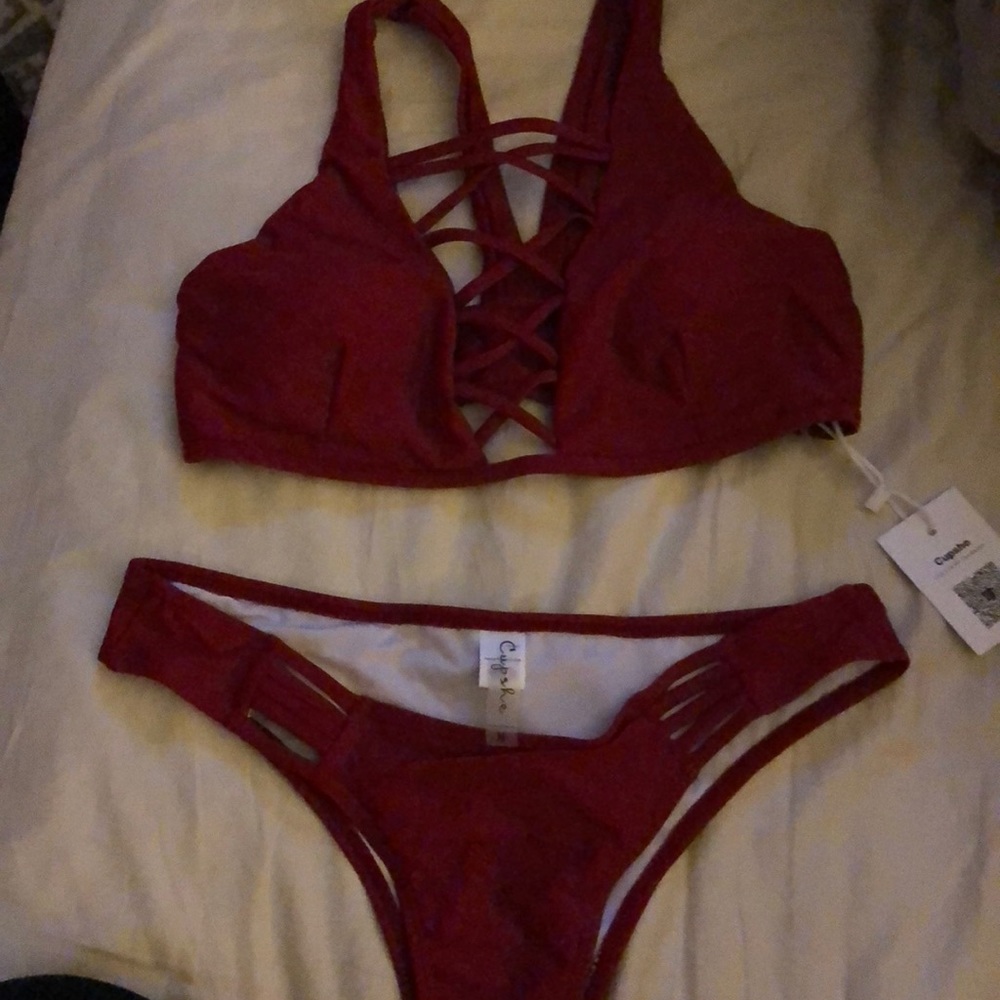 Maroon bikini